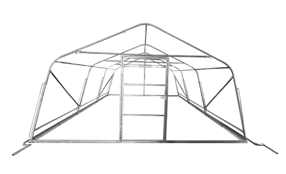 Single-span Tunnel Greenhouse with Polyethylene Film for livestock breeding  goods storage  temporary shelters or field hospitals in emergency wartime scenarios