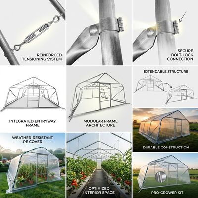 Blackout Light Deprivation Mushroom Tunnel Greenhouse 9m Wide 30m Long Shade Net House