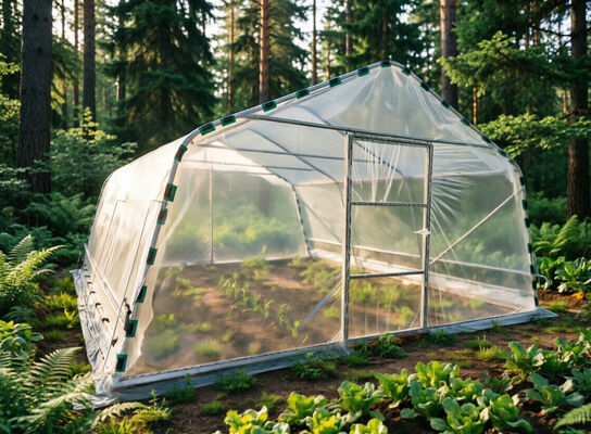 Single-span Tunnel Greenhouse with Polyethylene Film for livestock breeding  goods storage  temporary shelters